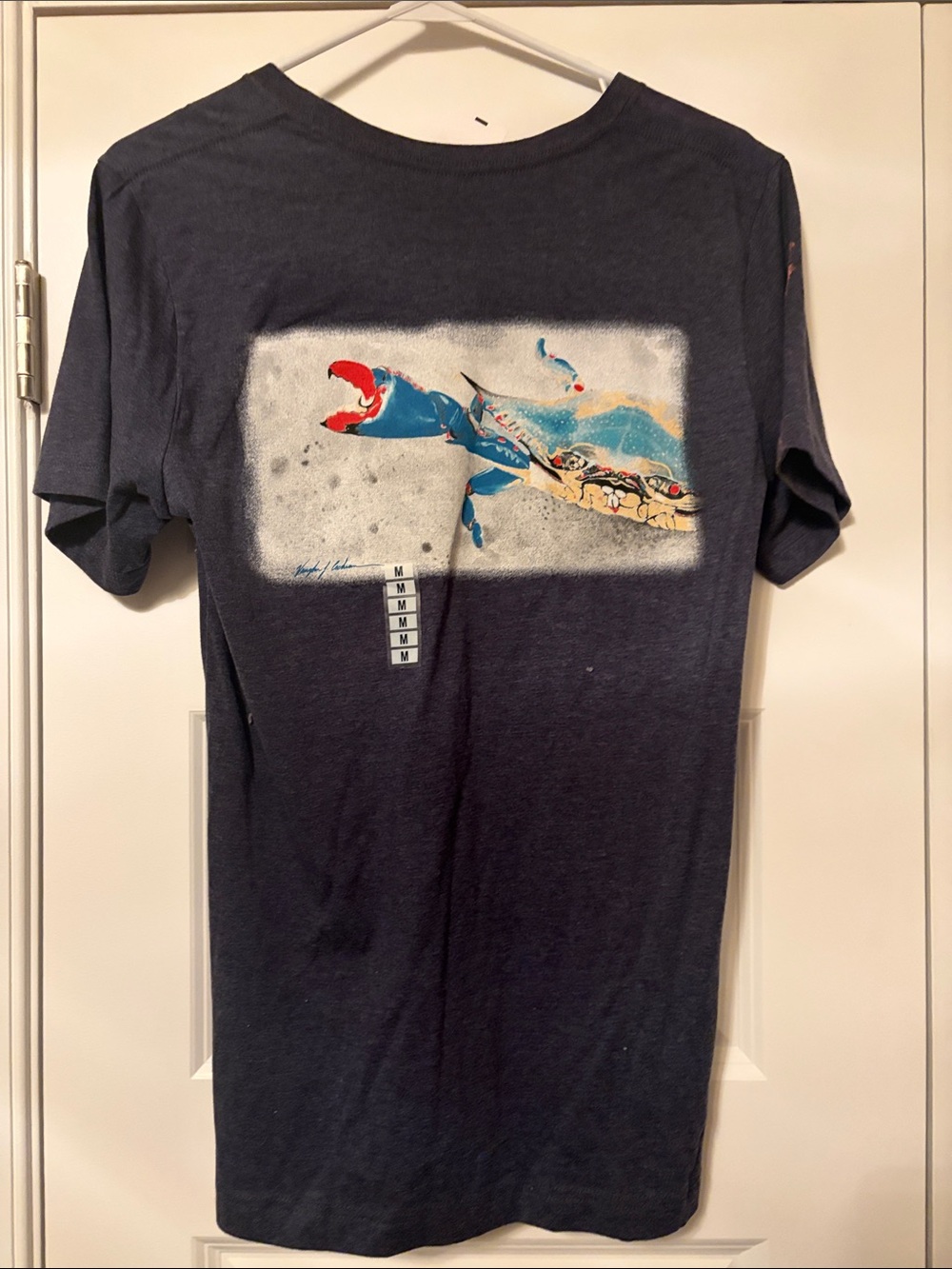 Huk Men's Navy Graphic Tee with Blue and Red Surf Artwork
